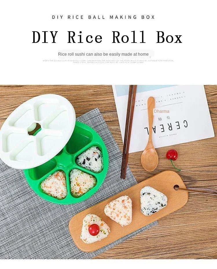 Newest DIY Sushi Mold Onigiri Rice Ball Food Press Triangular Sushi Maker Mold Sushi Kit Japanese Kitchen Tools Bento Box