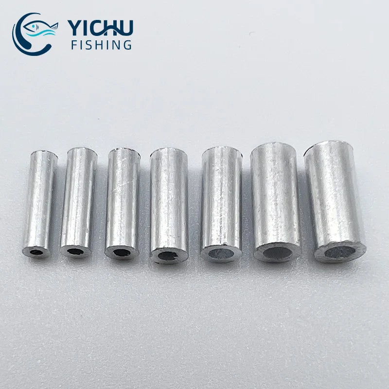 1000pcs Round Wire Rope Sleeve Aluminum Crimping Sleeve Fishing Line Connector Wire Rope Crimping Loop Sleeve
