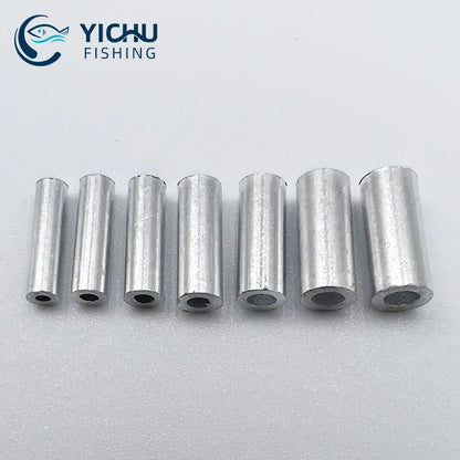 1000pcs Round Wire Rope Sleeve Aluminum Crimping Sleeve Fishing Line Connector Wire Rope Crimping Loop Sleeve