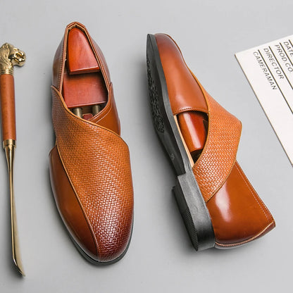 Size 38-47 Summer Casual Shoes Comfortable PU Leather Slip on Goes With Everything Men Dress Shoes
