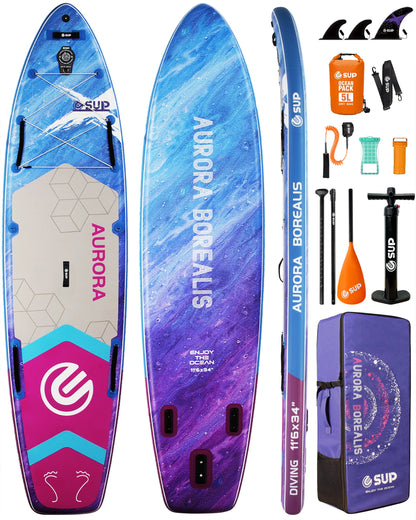 ESUP 350 extra Wide  Inflatable Paddle Board for Beginner  US Warehouse 430 Lbs Capacity Stand up Paddleboards  for Family