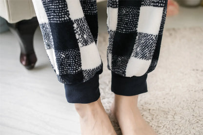 Women Pajamas Autumn Winter Flannel Warm Woman Sleepwear Korean cute Cartoon Pajama Set Fashion Pijama Mujer Home Cloth Pyjamas