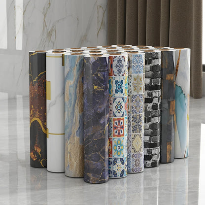 Modern Geometric Waterproof 3D Foam PVC Wall Sticker Roll Self Adhesive Peel Stick Wall Panels for Interior Home Decoration