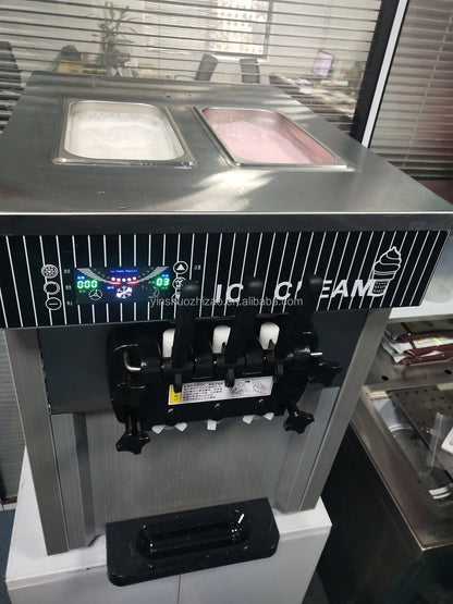 YINSHUO New 3 Flavors Soft Ice Cream Machine Gelato Maker Frosting Machine