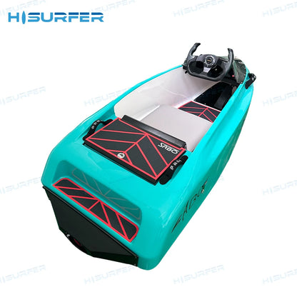 Factory Price Luxury 15KW Mini Electric Jet Boat with Pedals One Seat for Water Sports Fishing Sea Jet Kart Kayak Rowing Boat