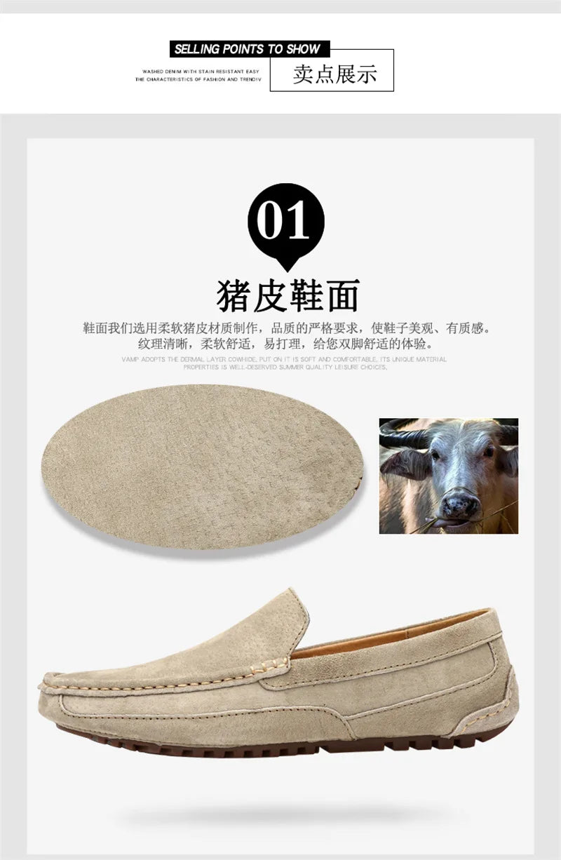 Suede Leather Man Loafers Luxury 2021 Casual Shoes For Men Boat Shoes Handmade Men Slipon Driving Shoes Male Moccasins Zapatos99