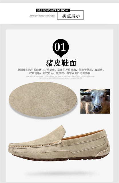 Suede Leather Man Loafers Luxury 2021 Casual Shoes For Men Boat Shoes Handmade Men Slipon Driving Shoes Male Moccasins Zapatos99