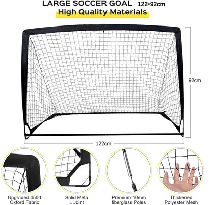 Ready to Ship Portable 4*3 FT Foldable Soccer Goal Net Mini Pop-up Training Goal for Kids and Youth Sports