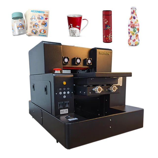 The Popular A3 Size UV  DTF Printer 6 Digital  Logo Printing Machine Glass Metal Leather Phone Case UV Flatbed Printer Machine