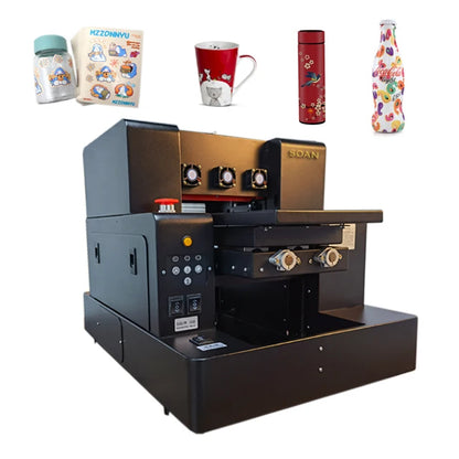 The Popular A3 Size UV  DTF Printer 6 Digital  Logo Printing Machine Glass Metal Leather Phone Case UV Flatbed Printer Machine