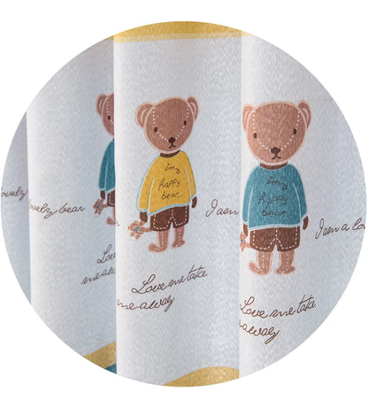 Ahoyikaa Cartoon Little Bear Blackout Curtain For Kids Room Children Curtains For Baby Boys Child Bedroom Living Room Window