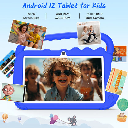 Android 12.0 7inch Ram 4GB Flash 32GB Battery 3000mAh Children Educational Tablet PC