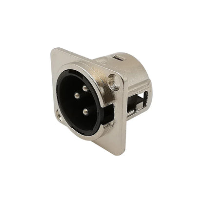 10Pcs XLR 3Pin Male Female Panel Audio Microphone Jack Plug Connector XLR Metal Socket Silver
