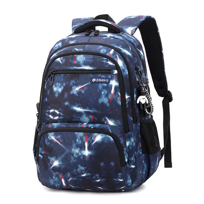 Fashionable Unisex Student Backpack Waterproof Stylish Mochilas with Zipper Closure Personalized School Bag for Students Babies