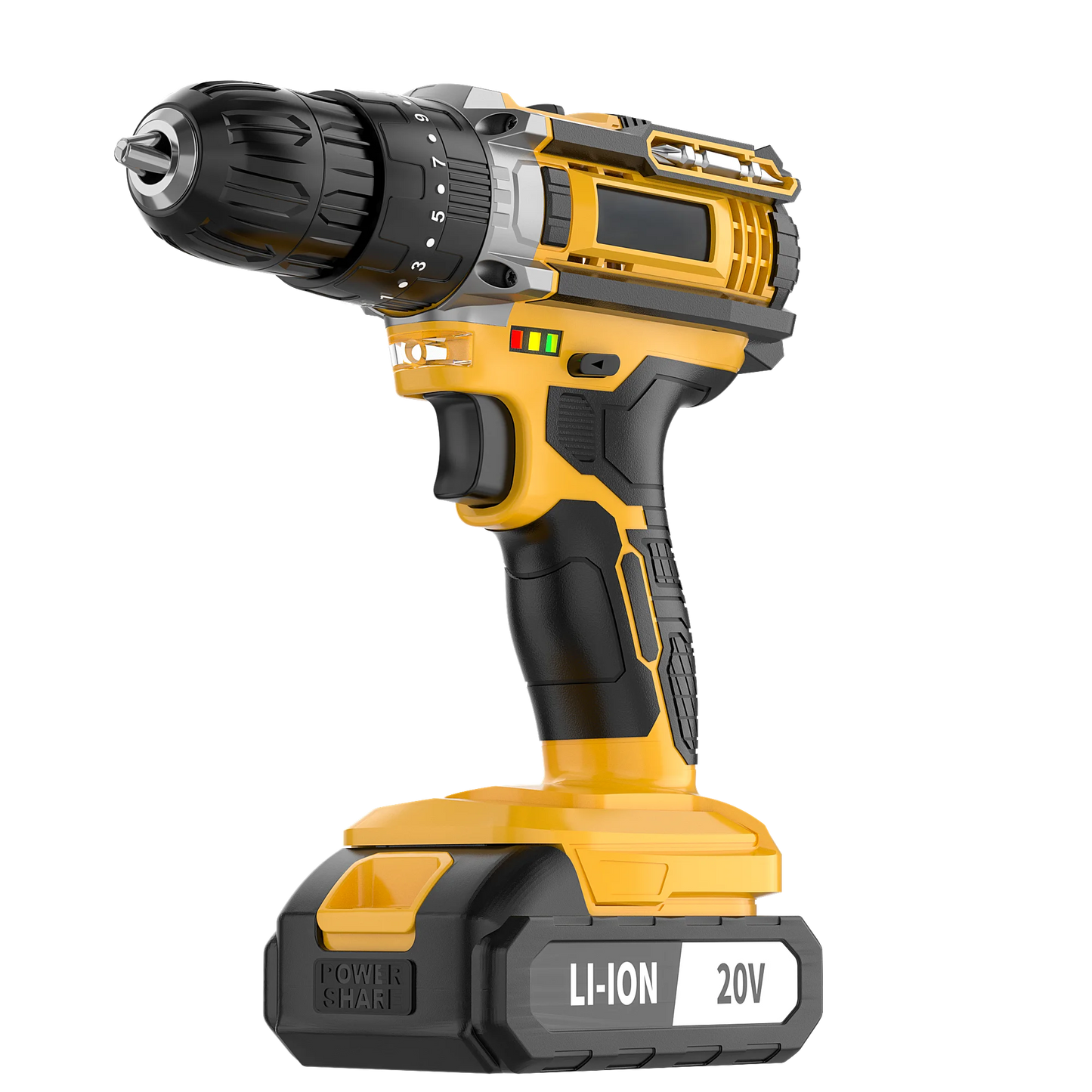 20V Cordless Impact Drill Electric Screwdriver Set Variable Speed Max Drilling Diameter 30mm Local US Warehouse