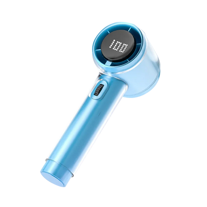 RYW Fan Factory FS2553 Portable 3000mAh USB Rechargeable Foldable Touch Control Handheld Fan Flashlight for Students Car Outdoor