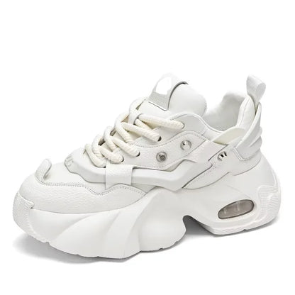 Breathable Summer New Thick Soles with Increased Inner Height Small White Shoes Men's Trendy and Versatile Casual Board Shoes