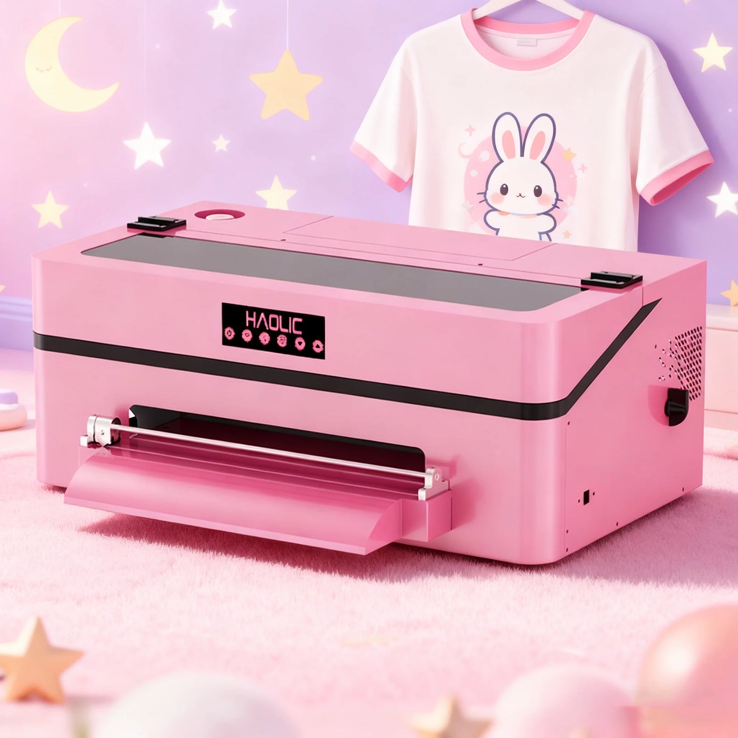 High-Precision Haolic DTF Printer XP600 13" Heat Transfer Printing for Shirts & More