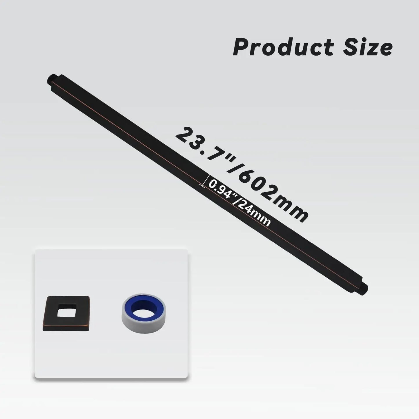 2026 Wall Mount 24 Inch Brass Square Shower Arm Thermostatic Faucets Soft Spray Brushed Surface Ceramic Valve Fixed Rain Shower