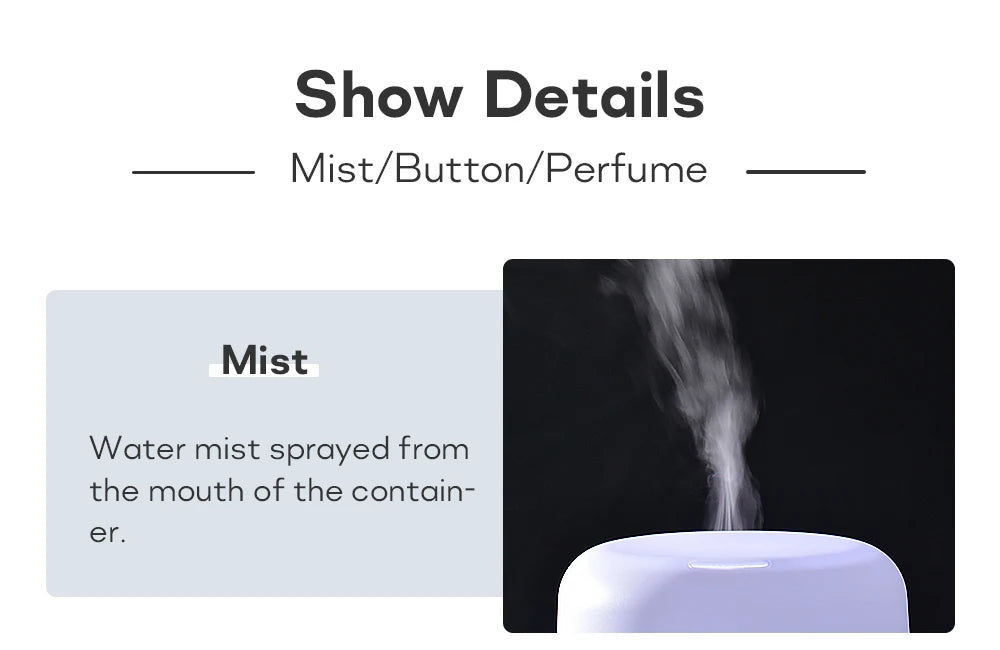 Air Humidifier Essential Oil Diffuser 300ML 500ML 1000ML With Lights Remote Control Ultrasound Electric Aromatherapy Diffuser