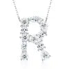 Pass Diamond Tester Letter C Multi Cut VVS Moissanite Necklace 925 Silver Platinum Plated Elegant Fine Jewelry Necklace