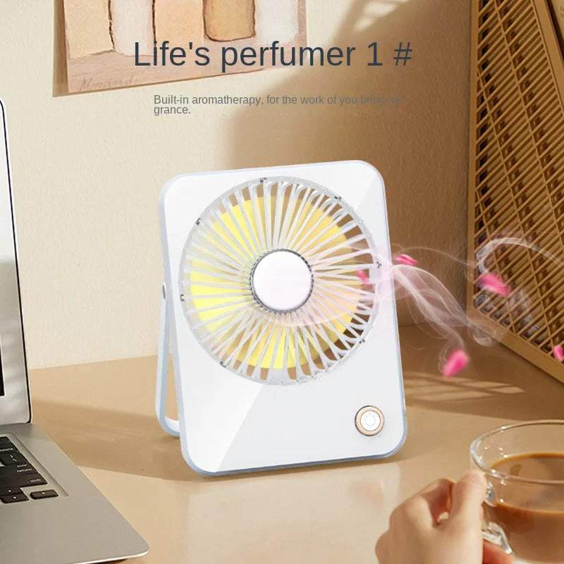 2025 Ultra-Thin Mini USB Charging Four-Speed Plastic Air Cooling Fan Foldable Portable English Household Energy Efficient Class