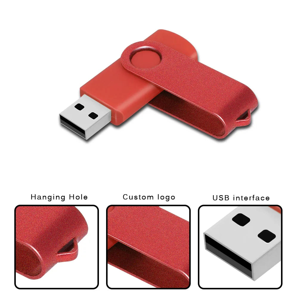 100PCS USB 2.0 Pendrive 128GB 64GB 32GB 16GB 8GB USB Flash Drive 4GB 2GB Free Laser Logo 2.0 USB Flash Drive Stick Best Gift