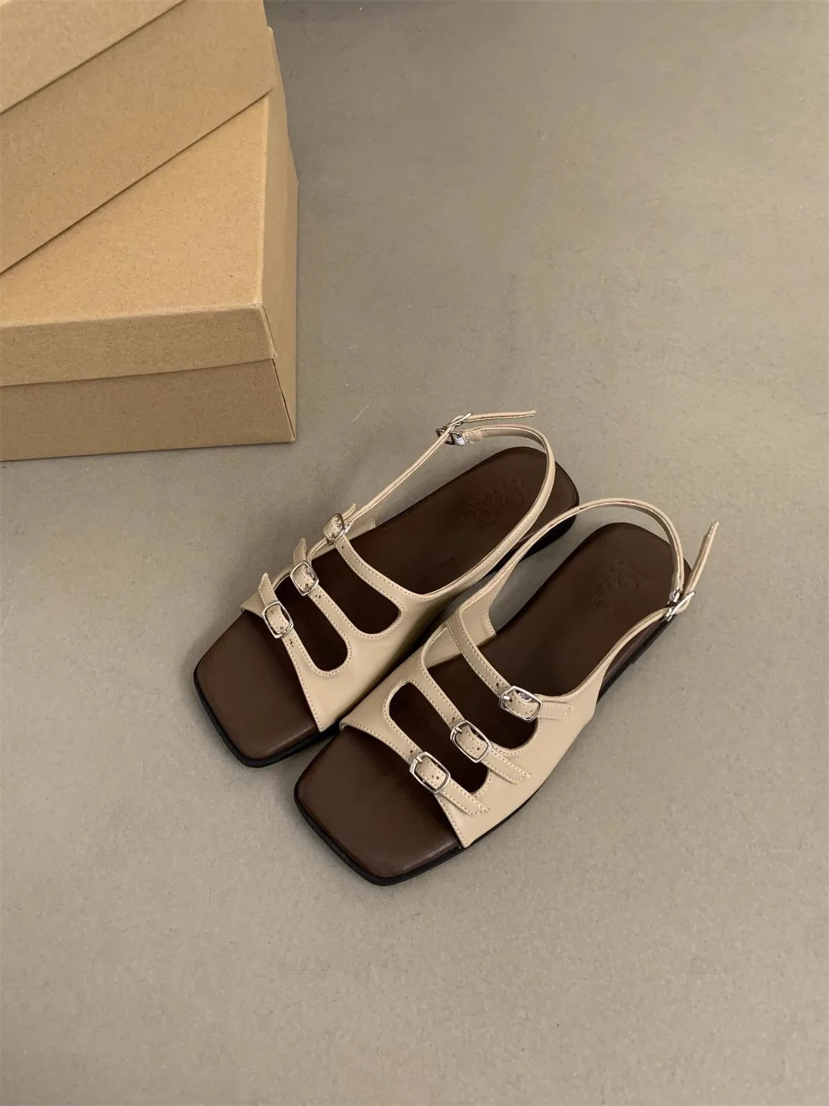 New Mid Heeled Sandals for Women, Summer Fish Mouth Covers, Thick Heels, High Heels, Simple Color Style