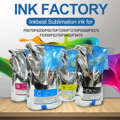 Heat Press Ink Sublimation Ink Bag for Epson Surecolor F6070 F6000 F6200 F6270 for Epson SC-F9300 Ink