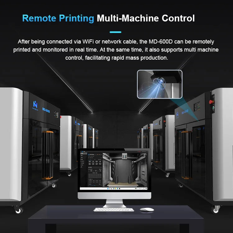 MD-600D High Speed New Arrival 600*600*600mm Special Offer Multicolor Big Size 3d Printers