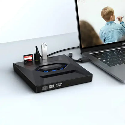 5 in 1 External DVD Drive TF SD Card Reader USB 3.0 Portable CD/DVD RW Optical Drive/DVD Player CD ROM Burner