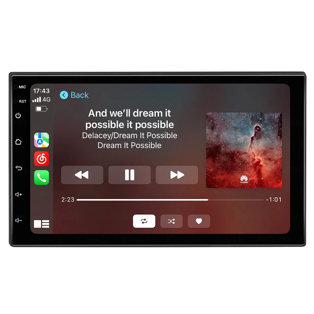 Krando Android 13.0  Universal 7 Inch TS18 Car Radio Screen Wireless Carplay Navigation GPS Wifi Multimedia Androiod Auto Stereo