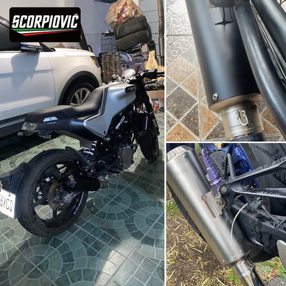 Universal 51MM Motorcycle Exhaust Muffler Pipe Escape Moto for Kawasaki Er6n Sv650 Z800 R1 Cb650f Cb1000r Cbr250r C25