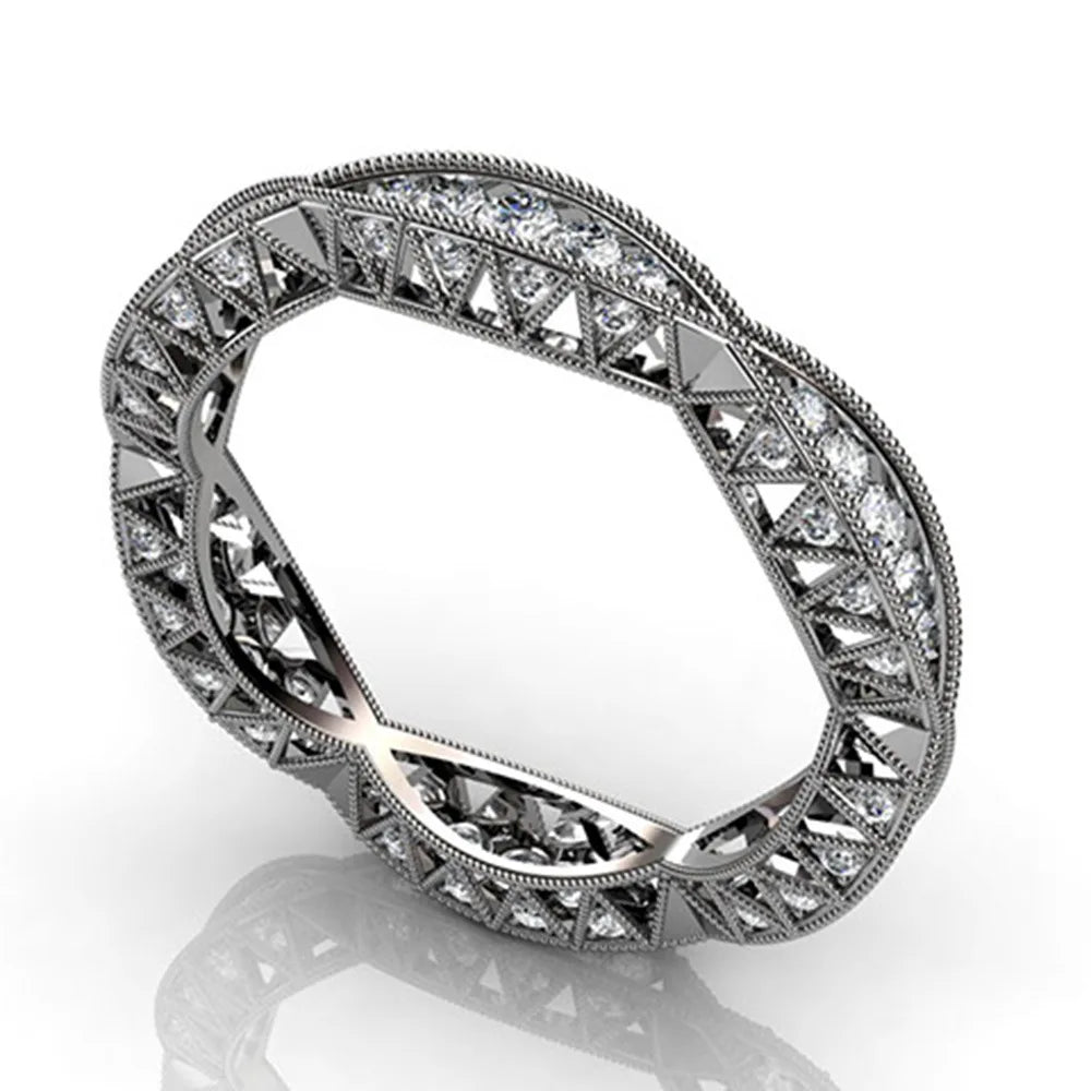H300 Women's 18K Solid Gold Diamond Ring Round Brilliant Cut Natural G Color Classic Engagement Jewelry