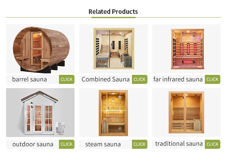 Luxury 1-Person Modern Cedar Electric Sauna Room with Red Cedar Solid Wood and Dry Steam Stove for Apartment or Villa