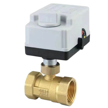 DC12V/24V AC220V Electric Hand Self-Integrated Medium Temperature Control Brass Three-Wire Two-Control Valve 1" Inch OEM by PDG ibma