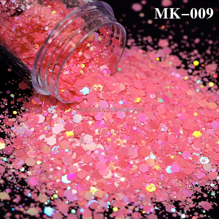 Bulk KG Bag Holographic Macaron Glitters Solvent Resistant Polyester Chunky Glitter for Resin Craft Tumbler Snowglobe