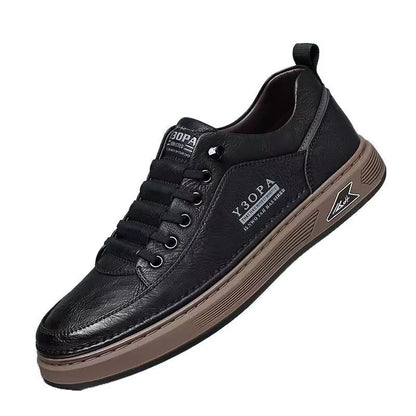 Spring Men's New Breathable White Shoes Men's Trendy Versatile Thick Soled Sports Shoes Casual Board Shoes