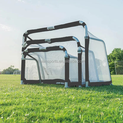 US Stock Dropshipping 4x2.5ft Portable and Foldable Aluminum Soccer Goal Durable Quality Quick Setup and Disassembling - White