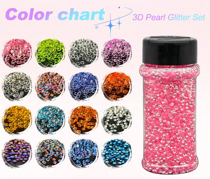 US Warehouse Eco-Friendly High Sparkly Spring Mix Glitter Set 12 Colors 2oz  Free Shipping for DIY Resin Crafts