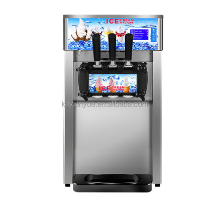 Commercial Automatic Table Top Ice Cream Machine 3 Flavors Soft Ice Cream for Sale Made with Fresh Milk