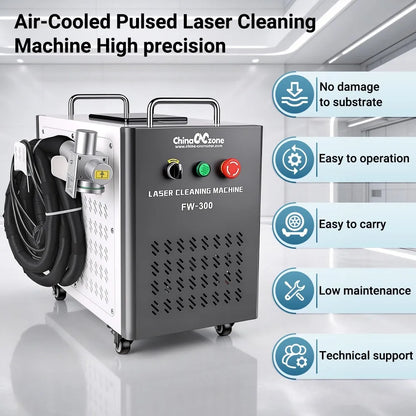 Scotle EU Warehouse 300W Air-cooled JPT 2mj 5mj 15mj Pulsed Laser Cleaning Machine Cleaner for Metal Wood Clean Oil/Paint Remove