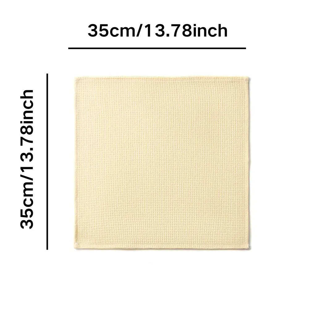 100% Cotton 35*35cm Waffle Kitchen Towel Soft Durable Handmade Modern Cleaning Cloth Washable for Everyday Home Use Christmas
