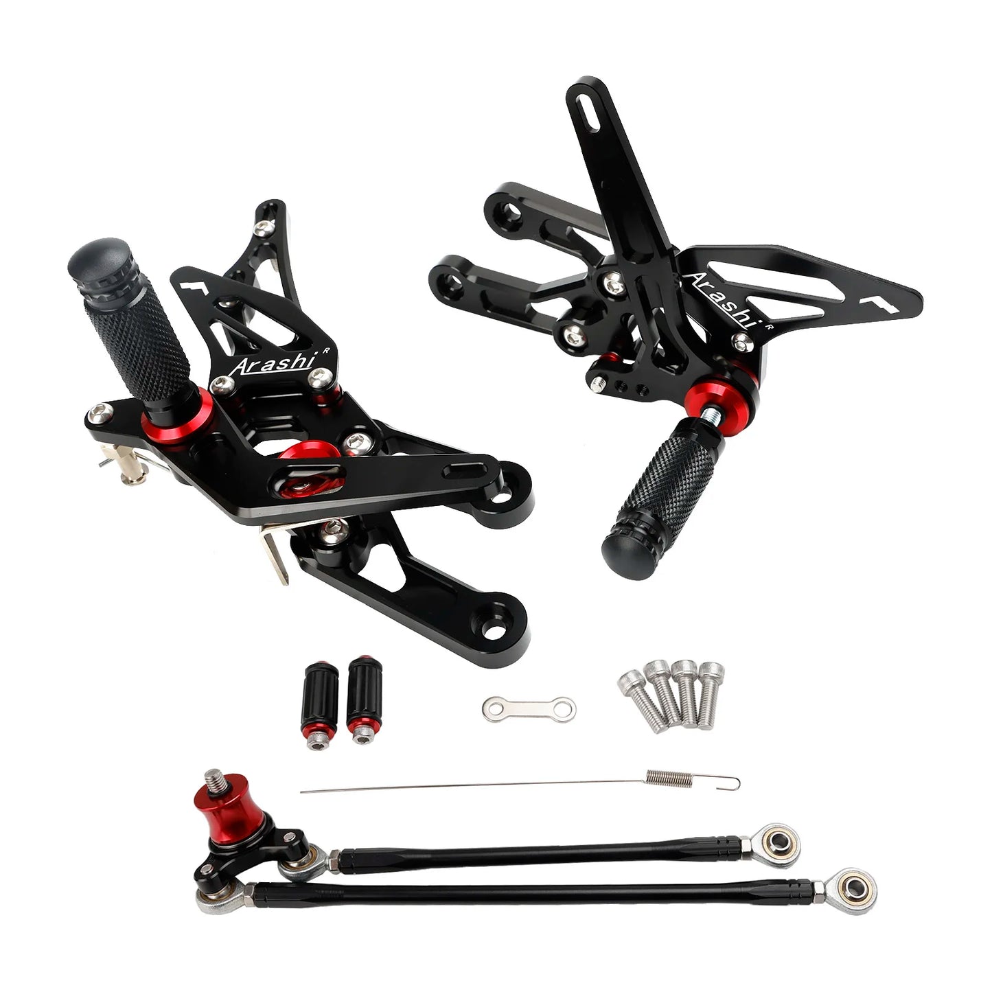 Black Rear Sets Foot Pegs Footrest For Honda CBR600RR 2003-2006 CBR1000RR 2004-2007