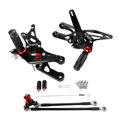 Black Rear Sets Foot Pegs Footrest For Honda CBR600RR 2003-2006 CBR1000RR 2004-2007