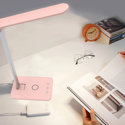 2021 New Style Hot Sell  Foldable  LED Light Touch Adjustment Bedside Light Suitable for All Smartphones Wireless Charge Lamp