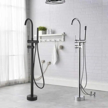 Hot Selling 5 Star Hotel Standard Luxury Chrome Gold Finish Bathtub Mixer Full Brass Bath Faucet Freestanding Bathtub Taps