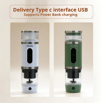 19 Bar Automatic Stainless Steel 3-in-1 Multi-Capsule Coffee Maker Household 19 Bar USB Battery Electric Machine French Langua