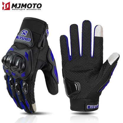 Motorcycle Gloves Summer Waterproof Touch Screen Full Finger Gloves Protective Anti-fall Guantes Moto Non-slip Riding Gloves