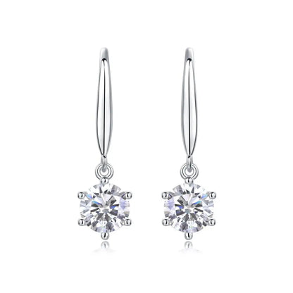 Hypoallergenic Customized Women Fashion Jewelry 925 Sterling Silver Fine Jewelry Earring Moissanite Earring